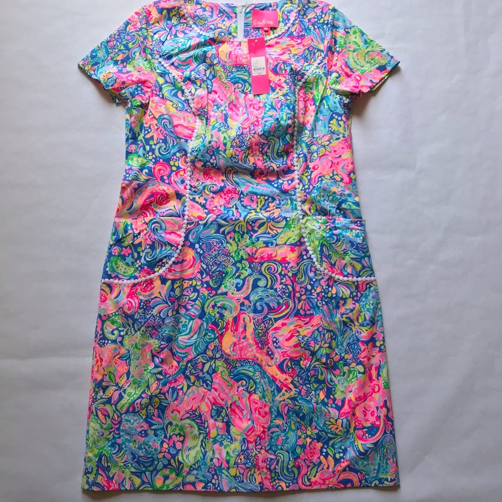Lilly Pulitzer Coralynn Shift Dress Multi Pop Up 60 Animals - Picture 12 of 13